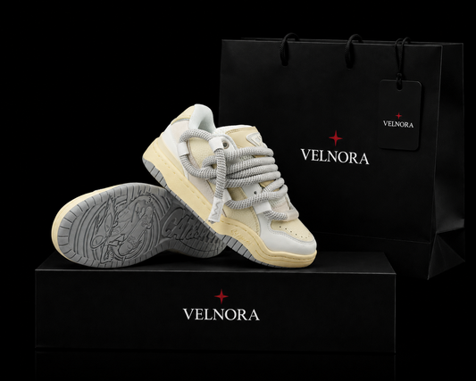 Cat&Sofa Beige White Rope Laces