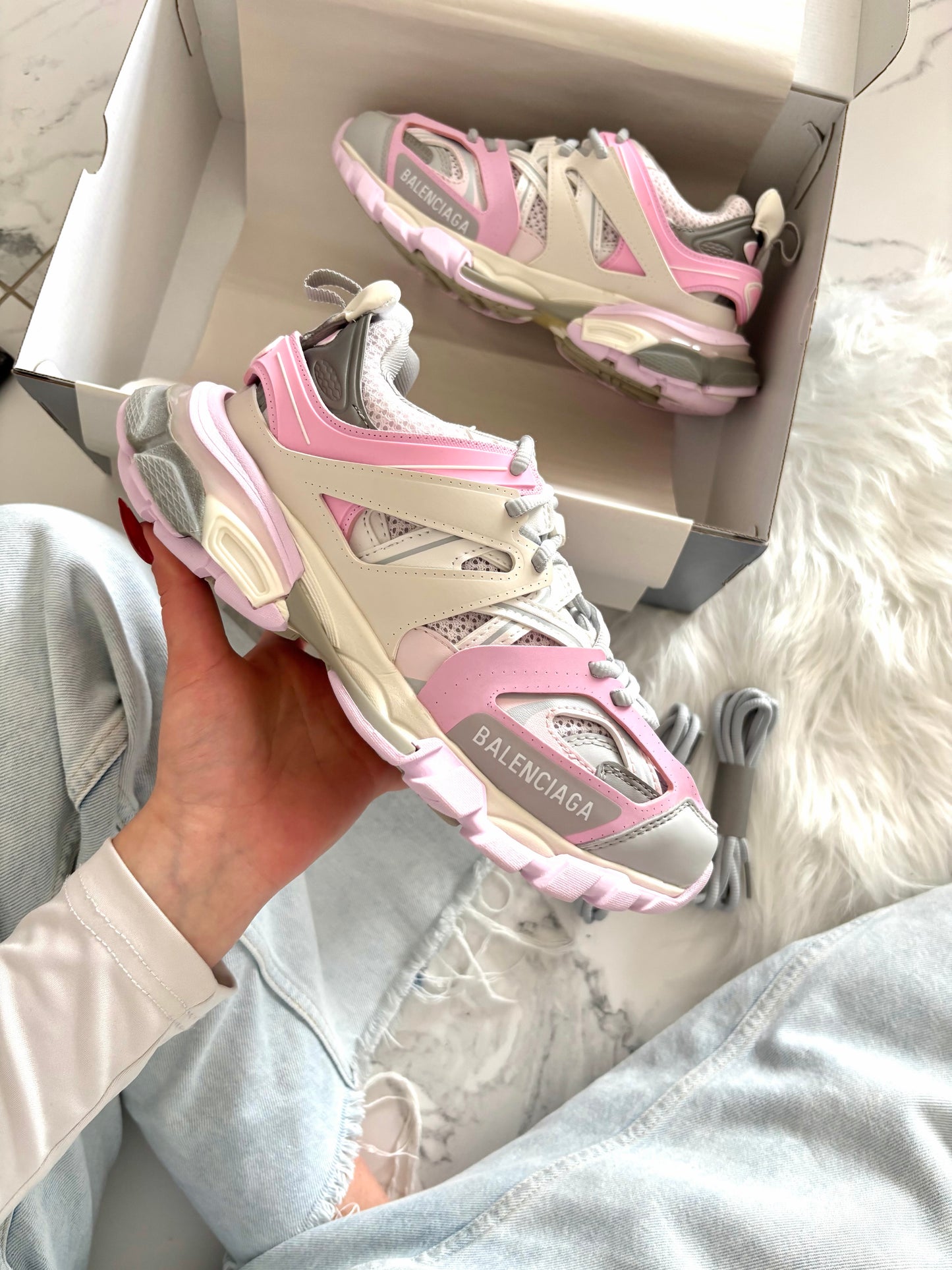 Balenciaga Track Grey Pink VELNORA™