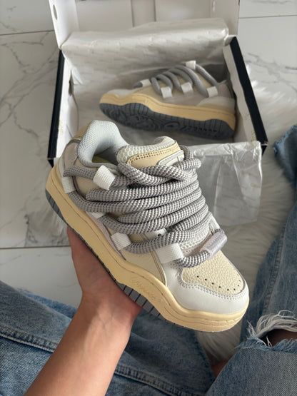 Cat&Sofa Beige White Rope Laces