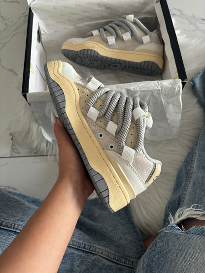 Cat&Sofa Beige White Rope Laces