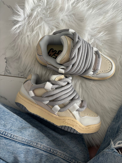 Cat&Sofa Beige White Rope Laces