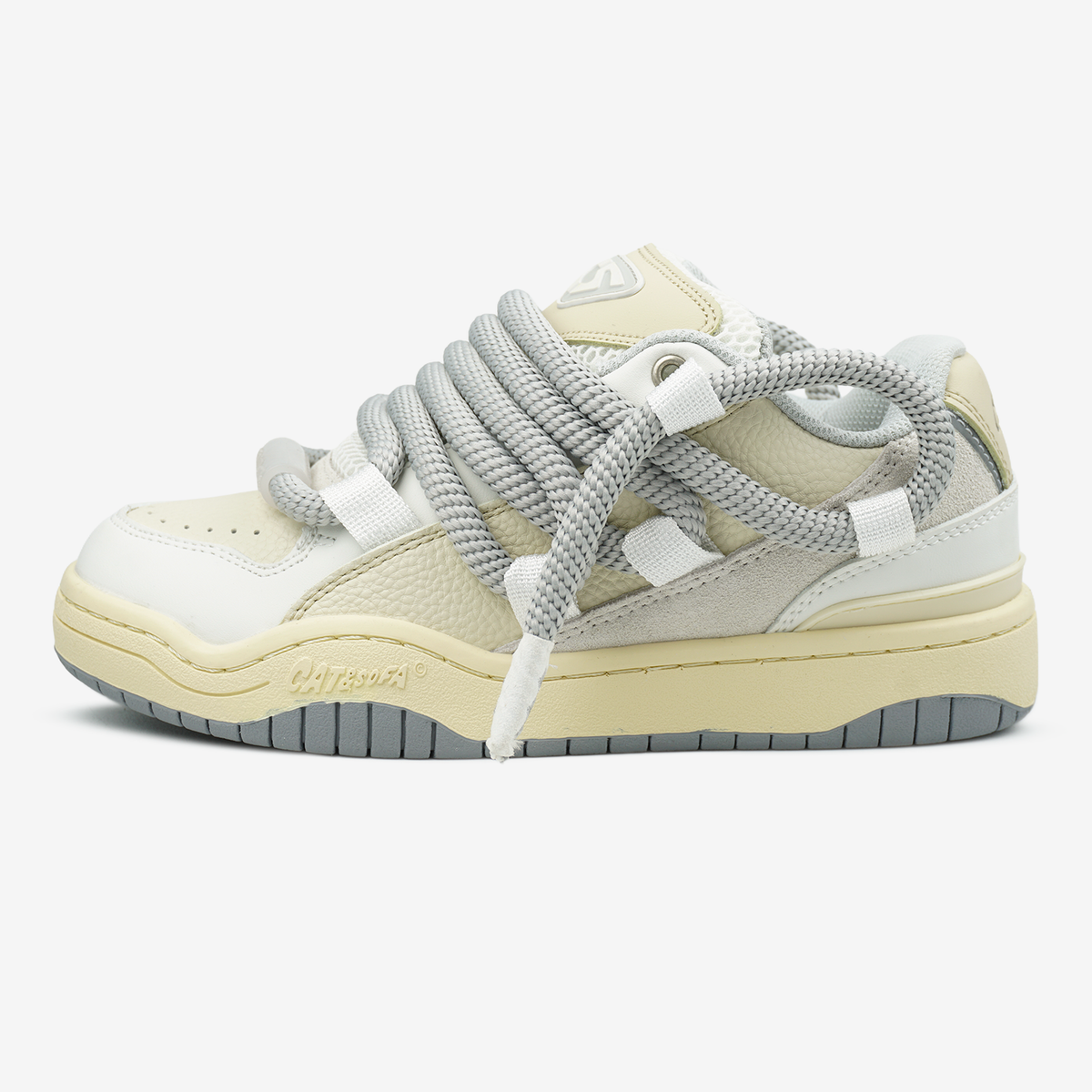 Cat&Sofa Beige White Rope Laces