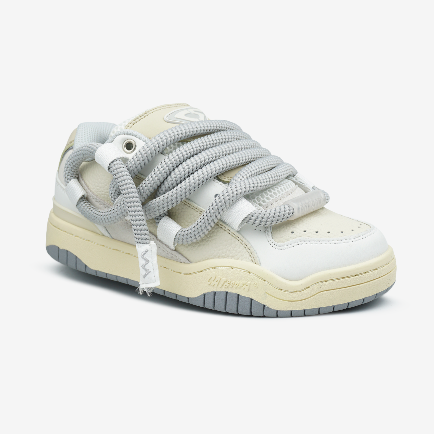 Cat&Sofa Beige White Rope Laces