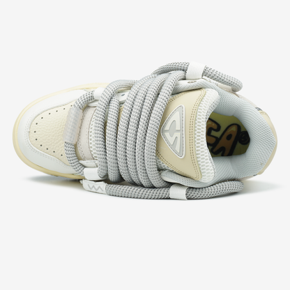 Cat&Sofa Beige White Rope Laces