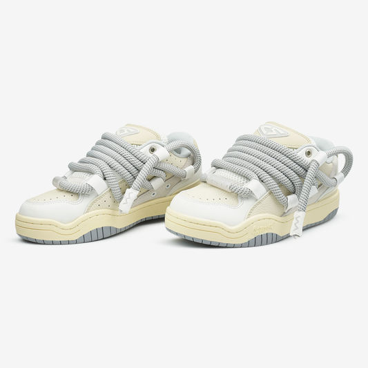 Cat&Sofa Beige White Rope Laces